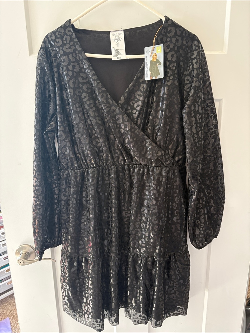 Black cheetah dress